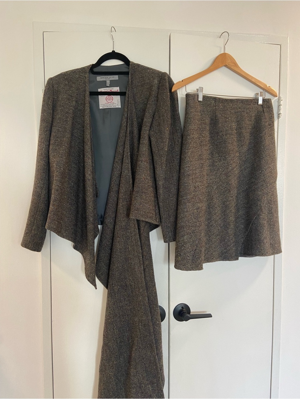 Morgane Le Fay Brown Tweed A-Line Skirt